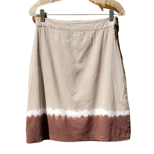 Old Navy Brand Tie Dye Tan Brown Skirt Size 1‎ Waist is 28"inches